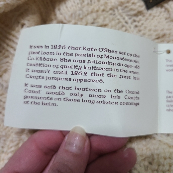 Inis Crafts Heavy Merion Wool Ireland Cardigan Sweater - Picture 12 of 12